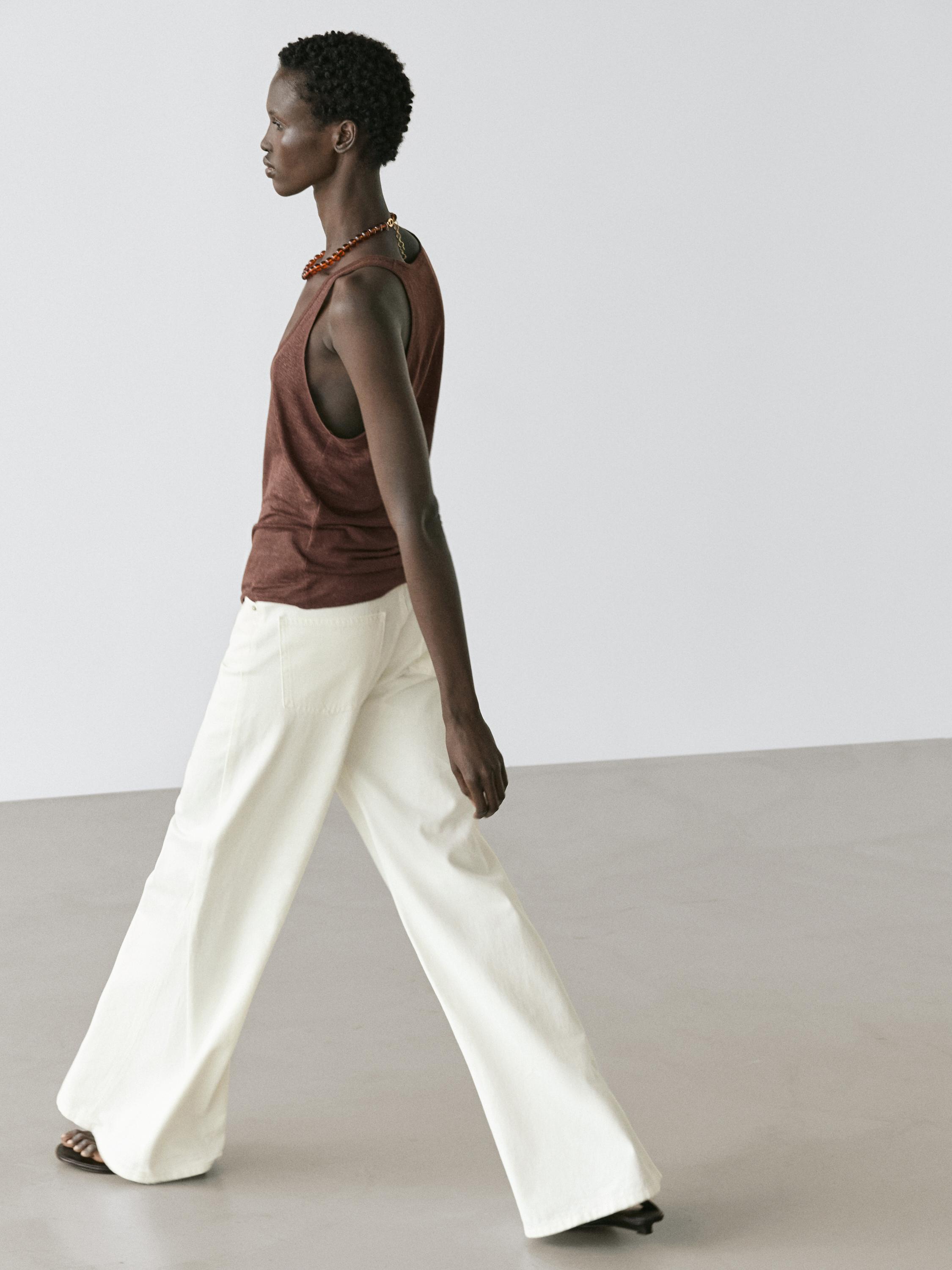 100% linen strappy top